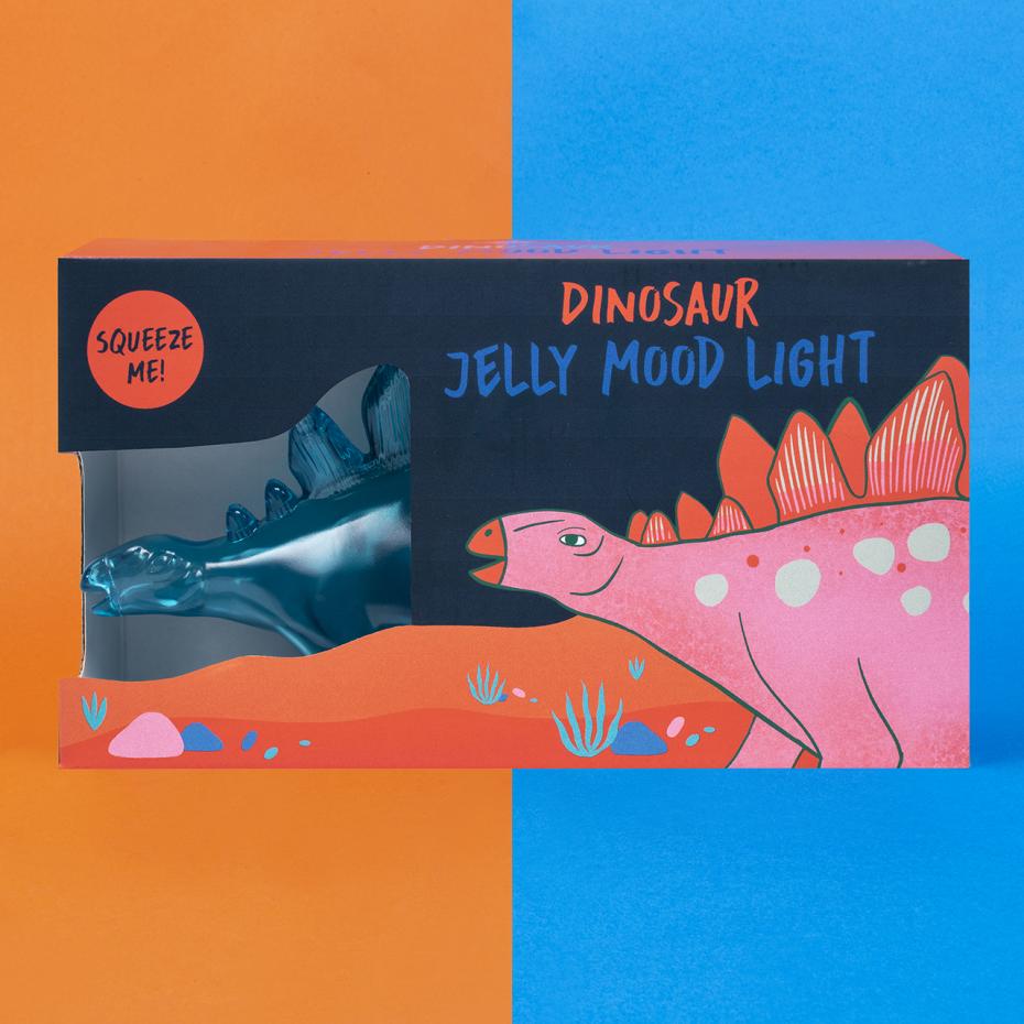 Stegosaurus Jelly Mood Light Blue with Background